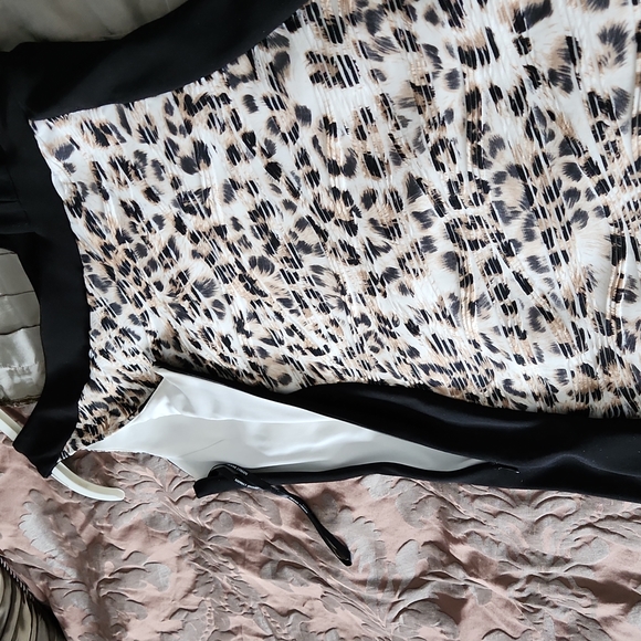 Frank Lyman Size 10 Leopard print dress with side zipper - Picture 3 of 9